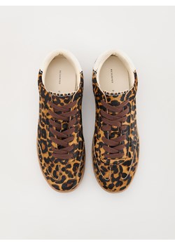 Reserved - Skórzane sneakersy ze zwierzęcym motywe - wielobarwny ze sklepu Reserved w kategorii Buty sportowe damskie - zdjęcie 175740212