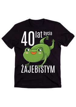 Czarna męska koszulka na 40 urodziny na prezent ze sklepu Time For Fashion w kategorii T-shirty męskie - zdjęcie 175745160