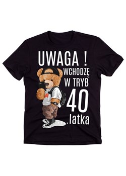 Śmieszna męska koszulka na 40 lat - uwaga wchodzę w tryb 40 latka ze sklepu Time For Fashion w kategorii T-shirty męskie - zdjęcie 175745164