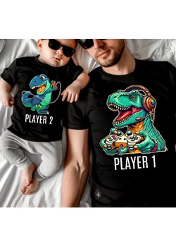 Koszulki dla taty i syna tata i syna player 1 player 2 ze sklepu Time For Fashion w kategorii T-shirty męskie - zdjęcie 175745184