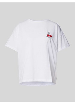 T-shirt z wyhaftowanym motywem i napisem model ‘tana’ ze sklepu Peek&Cloppenburg  w kategorii Bluzki damskie - zdjęcie 175746092