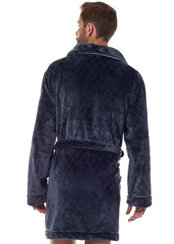 Krótki szlafrok męski 2454, Kolor grafitowy, Rozmiar 2XL, L&amp;L ze sklepu Intymna w kategorii Szlafroki męskie - zdjęcie 175747490