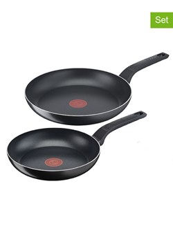 Tefal Patelnie (2 szt.) &quot;Easy Cook &amp; Clean&quot; w kolorze czarnym ze sklepu Limango Polska w kategorii Garnki - zdjęcie 175768642