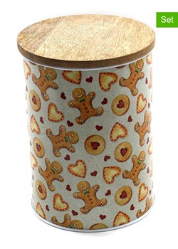 SiL Interiors Pojemniki (2 szt.) ze wzorem - wys. 18 x Ø 13 cm ze sklepu Limango Polska w kategorii Pojemniki kuchenne - zdjęcie 175769003