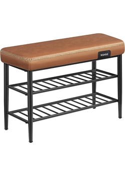 SONGMICS Ławka w kolorze jasnobrązowo-czarnym - 80 x 50 x 30 cm ze sklepu Limango Polska w kategorii Szafy - zdjęcie 175769083