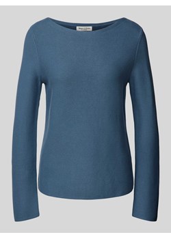 Sweter z dzianiny z prążkowanym dekoltem w łódkę ze sklepu Peek&Cloppenburg  w kategorii Swetry damskie - zdjęcie 175816643