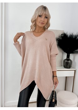 sweter lunes pudrowy róż one size ze sklepu UBRA w kategorii Swetry damskie - zdjęcie 175848102