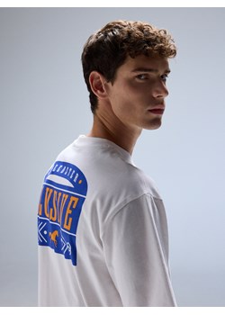 Reserved - T-shirt relaxed fit z nadrukiem - biały ze sklepu Reserved w kategorii T-shirty męskie - zdjęcie 175859972