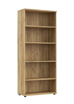 Klasyczny regał biurowy z otwartymi półkami dąb craft - Hagen ze sklepu Edinos.pl w kategorii Regały i witryny - zdjęcie 175860600