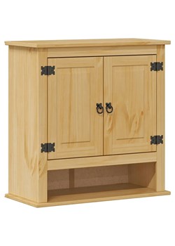 Wisząca Szafka Łazienkowa Z Drewna Sosnowego L7-T41 ze sklepu Edinos.pl w kategorii Szafki i regały łazienkowe - zdjęcie 175860963