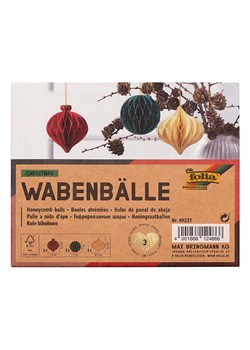 folia PAPER Kule (3 szt.) &quot;Chrismas&quot; w kolorze kremowym, czerwonym i zielonym ze sklepu Limango Polska w kategorii Zabawki - zdjęcie 175874722