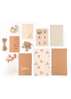 folia PAPER 97-częściowy kalendarz adwentowy "Falala" w kolorze jasnobrązowym ze wzorem - id: 13165432 - marki Folia Paper - 175874832 folia PAPER 97-częściowy kalendarz adwentowy "Falala" w kolorze jasnobrązowym ze wzorem ze sklepu Limango Polska w kategorii Zabawki - zdjęcie 175874832