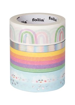 folia PAPER Taśmy washi &quot;Rainbow Clouds&quot; - 4 x 5 m ze sklepu Limango Polska w kategorii Zabawki - zdjęcie 175874911