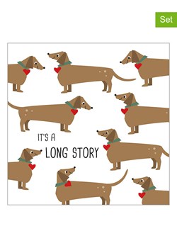 ppd Serwetki (40 szt.) &quot;Long Story&quot; w kolorze biało-jasnobrązowym ze sklepu Limango Polska w kategorii Akcesoria kuchenne - zdjęcie 175875041