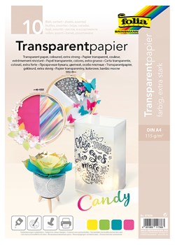 folia PAPER Papier transparentny (10 szt.) &quot;Candy&quot; - A4 ze sklepu Limango Polska w kategorii Akcesoria biurowe - zdjęcie 175875701