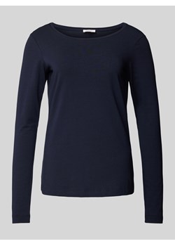 Bluzka o kroju slim fit z długim rękawem z elastycznej mieszanki bawełny ze sklepu Peek&Cloppenburg  w kategorii Bluzki damskie - zdjęcie 175878824