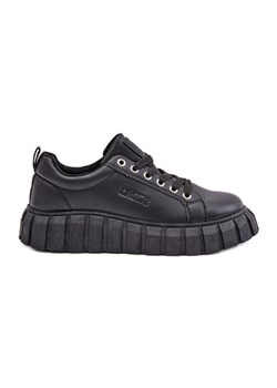 Ocieplane Sneakersy Damskie Big Star MM274617 Czarne ze sklepu ButyModne.pl w kategorii Buty sportowe damskie - zdjęcie 175879830