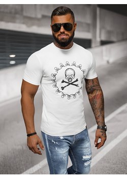 T-shirt męski slim fit biały OZONEE NB/MT3068 ze sklepu ozonee.pl w kategorii T-shirty męskie - zdjęcie 175882700