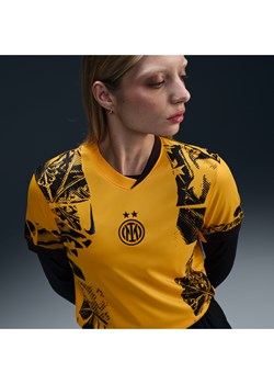 Damska koszulka piłkarska Nike Dri-FIT Inter Mediolan Stadium 2024/25 (wersja trzecia) – replika - Żółty ze sklepu Nike poland w kategorii Bluzki damskie - zdjęcie 175884634