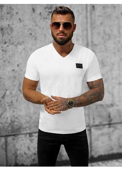 T-shirt męski slim fit biały OZONEE NB/MT3030 ze sklepu ozonee.pl w kategorii T-shirty męskie - zdjęcie 175885372