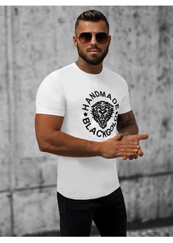 T-shirt męski slim fit biały OZONEE NB/MT3019 ze sklepu ozonee.pl w kategorii T-shirty męskie - zdjęcie 175887002