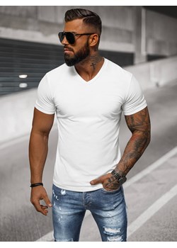 T-shirt męski slim fit biały OZONEE NB/MT3099 ze sklepu ozonee.pl w kategorii T-shirty męskie - zdjęcie 175887070