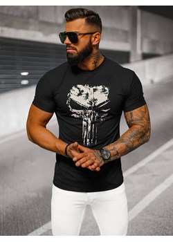 T-shirt męski slim fit czarny OZONEE NB/MT3045Z ze sklepu ozonee.pl w kategorii T-shirty męskie - zdjęcie 175888143