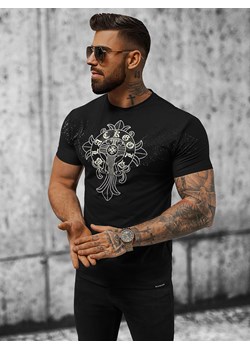 T-shirt męski slim fit czarny OZONEE NB/MT3037 ze sklepu ozonee.pl w kategorii T-shirty męskie - zdjęcie 175890972