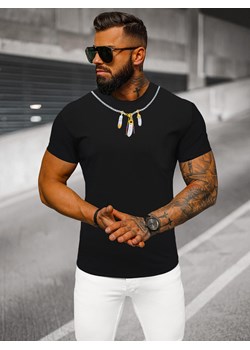 T-shirt męski slim fit czarny OZONEE NB/MT3051Z ze sklepu ozonee.pl w kategorii T-shirty męskie - zdjęcie 175891172