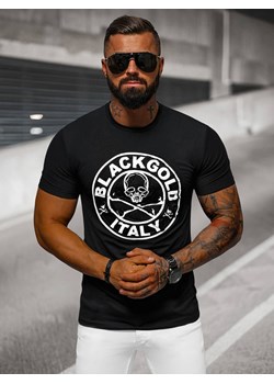 T-shirt męski slim fit czarny OZONEE NB/MT3074 ze sklepu ozonee.pl w kategorii T-shirty męskie - zdjęcie 175893272