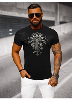 T-shirt męski slim fit czarny OZONEE NB/MT3037Z ze sklepu ozonee.pl w kategorii T-shirty męskie - zdjęcie 175894690