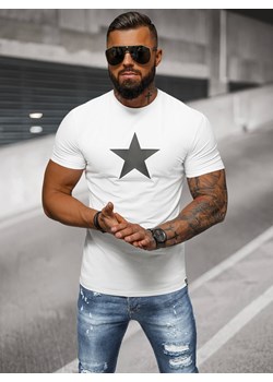 T-shirt męski slim fit biały OZONEE NB/MT3067 ze sklepu ozonee.pl w kategorii T-shirty męskie - zdjęcie 175894852