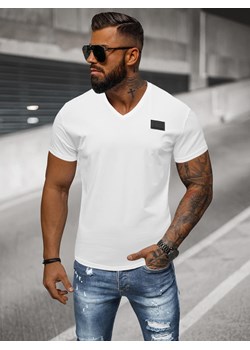 T-shirt męski slim fit biały OZONEE NB/MT3030Z ze sklepu ozonee.pl w kategorii T-shirty męskie - zdjęcie 175897091