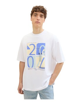 TOM TAILOR Denim Koszulka w kolorze białym ze sklepu Limango Polska w kategorii T-shirty męskie - zdjęcie 175910851