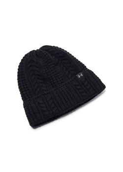 Damska czapka zimowa Under Armour W Halftime Cable Knit Beanie - czarna ze sklepu Sportstylestory.com w kategorii Czapki zimowe damskie - zdjęcie 175923343