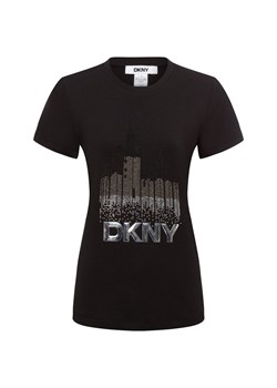 DKNY Koszulka damska Kobiety Bawełna czarny jednolity ze sklepu vangraaf w kategorii Bluzki damskie - zdjęcie 175924290