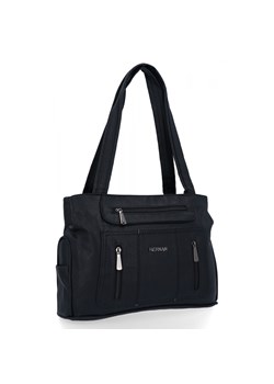 Torebka Damska Shopper Bag 2 Komory firmy Hernan 3892-1 Czarna ze sklepu PaniTorbalska w kategorii Torby Shopper bag - zdjęcie 175931321