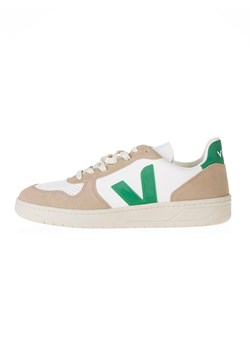 Veja Skórzane sneakersy &quot;V 10&quot; w kolorze biało-beżowo-zielonym ze sklepu Limango Polska w kategorii Buty sportowe męskie - zdjęcie 175933632