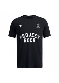 Męska koszulka treningowa Under Armour Project Rock Ss Boh - czarna ze sklepu Sportstylestory.com w kategorii T-shirty męskie - zdjęcie 175937560