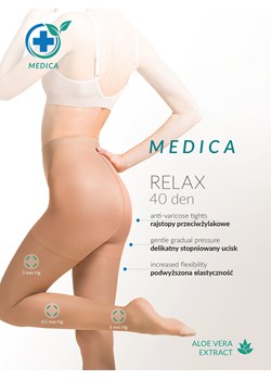 Rajstopy Relax 40 den Plus Size ze sklepu GABRIELLA w kategorii Rajstopy - zdjęcie 175937693