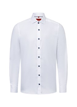 Finshley & Harding Koszula męska Mężczyźni Slim Fit Bawełna biały jednolity ze sklepu vangraaf w kategorii Koszule męskie - zdjęcie 175943592