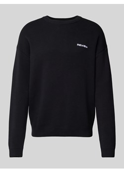 Sweter z dzianiny z prążkowanymi wykończeniami ze sklepu Peek&Cloppenburg  w kategorii Swetry męskie - zdjęcie 175946813