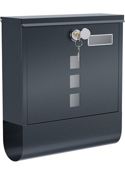 SONGMICS Skrzynka w kolorze antracytowym na listy - 30,5 x 33,3 x 9,5 cm ze sklepu Limango Polska w kategorii Akcesoria i przechowywanie - zdjęcie 175950013