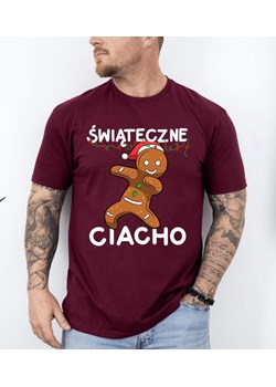 Męska koszulka świąteczne ciacho w kolorze burgundowym ze sklepu Time For Fashion w kategorii T-shirty męskie - zdjęcie 175957014