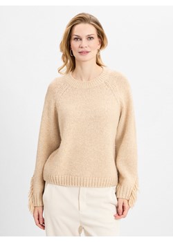 Marie Lund Sweter damski z dzianiny Kobiety Sztuczne włókno piaskowy jednolity ze sklepu vangraaf w kategorii Swetry damskie - zdjęcie 175957912