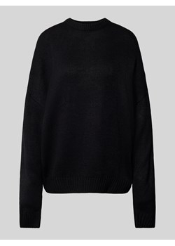 Sweter z dzianiny o kroju oversized z okrągłym dekoltem ze sklepu Peek&Cloppenburg  w kategorii Swetry damskie - zdjęcie 175958172