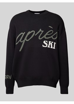 Sweter z dzianiny nadrukiem z napisem model ‘Après Ski’ ze sklepu Peek&Cloppenburg  w kategorii Bluzy męskie - zdjęcie 175958411