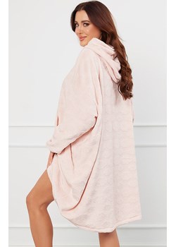 Ciepła kocobluza damska polarowa różowa Runa, Kolor róż pudrowy, Rozmiar one size, Italian Fashion ze sklepu Primodo w kategorii Szlafroki damskie - zdjęcie 175958912