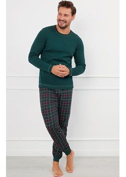 Piżama męska z długi rękawem i długimi spodniami zielona Fogo, Kolor zielony-wzór, Rozmiar M, Italian Fashion ze sklepu Intymna w kategorii Piżamy męskie - zdjęcie 175959324