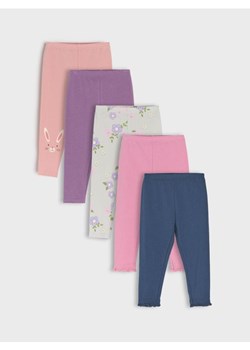 Sinsay - Legginsy 5 pack - różowy ze sklepu Sinsay w kategorii Spodnie i półśpiochy - zdjęcie 175962354